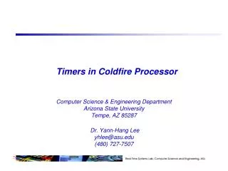 Timers in Coldfire Processor