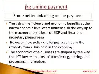 How to Find best link about jkg online payment