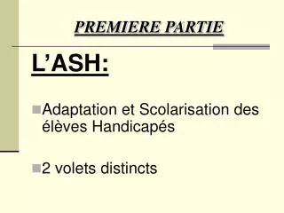 premiere partie