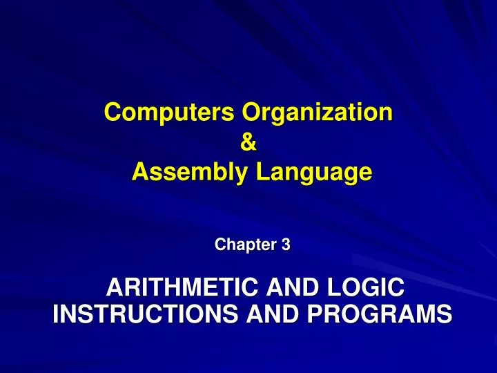 computers organization assembly language