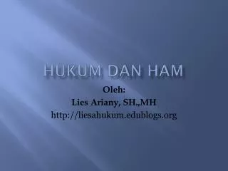 hukum dan ham