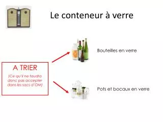 le conteneur verre