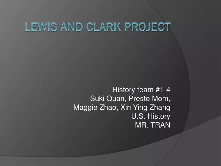 lewis and clark project