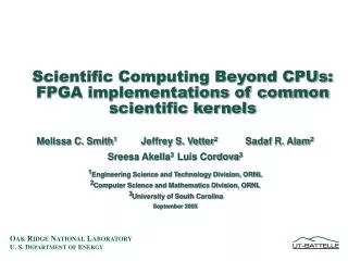Scientific Computing Beyond CPUs: FPGA implementations of common scientific kernels