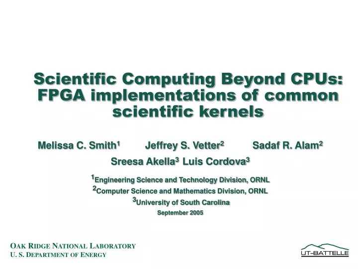 scientific computing beyond cpus fpga implementations of common scientific kernels