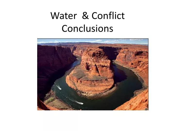 water conflict conclusions