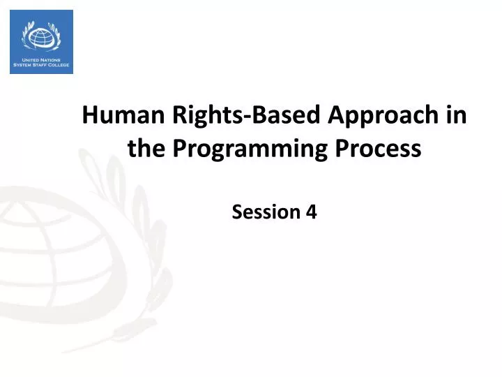 human rights based approach in the programming process session 4