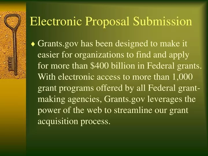 electronic proposal submission