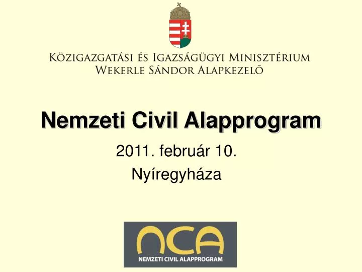 nemzeti civil alapprogram