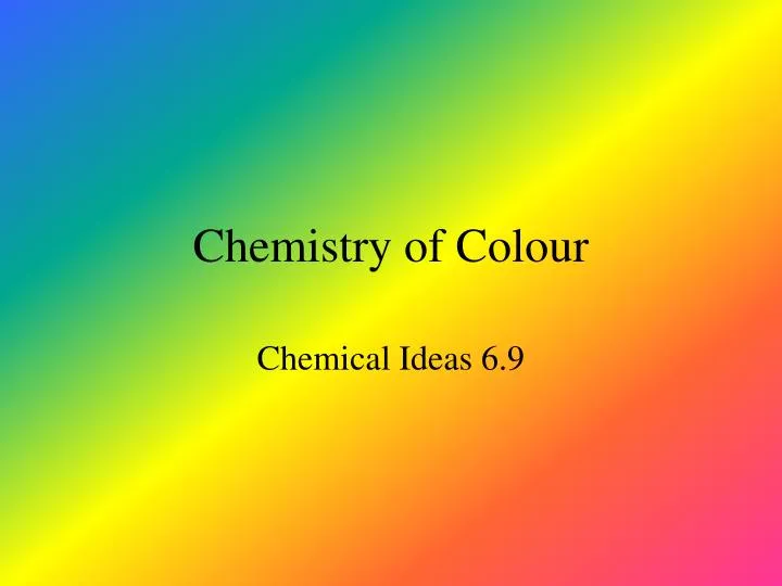 chemistry of colour
