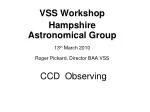 CCD Observing - slide 1