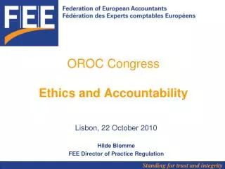 OROC Congress Ethics and Accountability