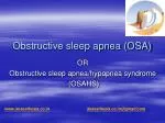 Obstructive sleep apnea (OSA) - slide 1
