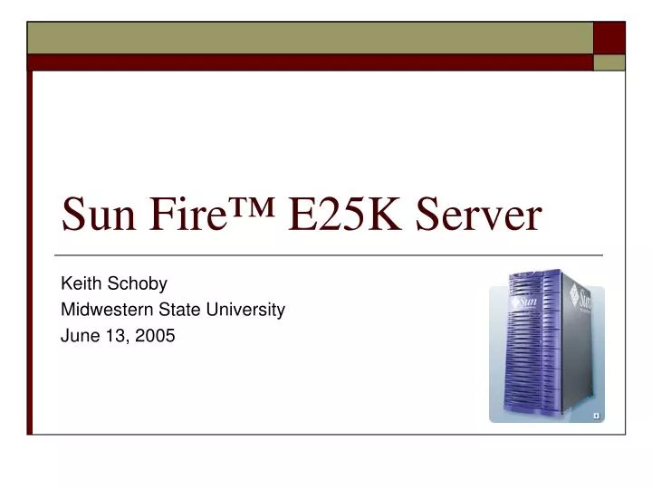 sun fire e25k server