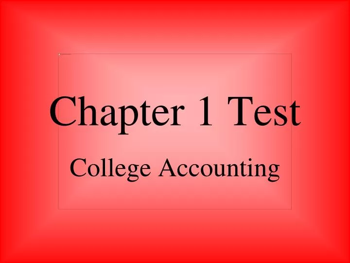 chapter 1 test