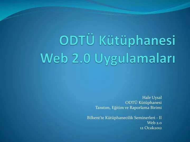 odt k t phanesi web 2 0 uygulamalar