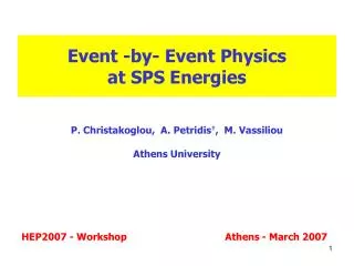 Event -by- Event Physics at SPS Energies