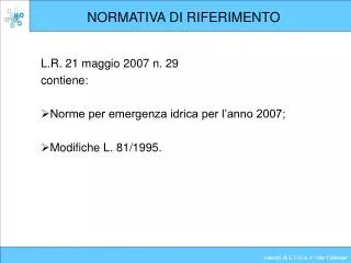 normativa di riferimento