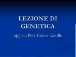 LEZIONE DI GENETICA - slide 1