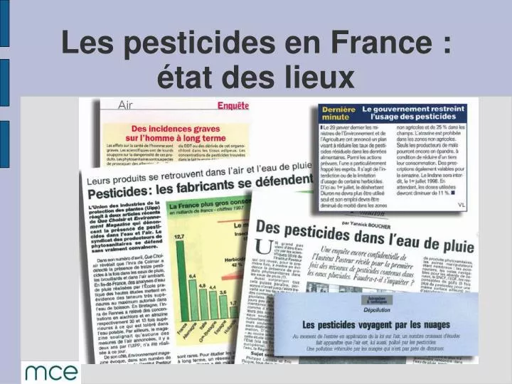 les pesticides en france tat des lieux