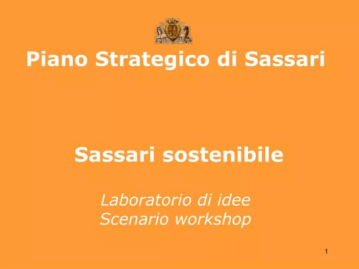piano strategico di sassari sassari sostenibile laboratorio di idee scenario workshop