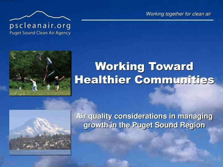 working toward healthier communities