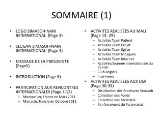 sommaire 1