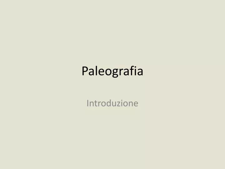 paleografia