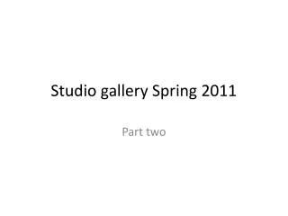 Studio gallery Spring 2011