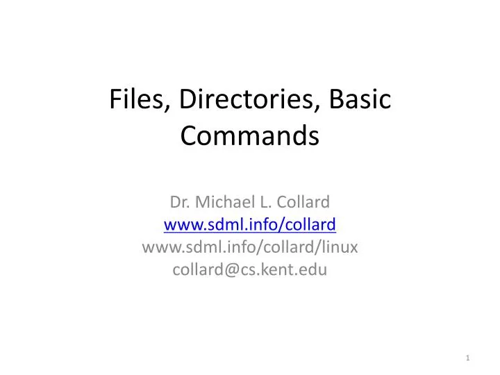 files directories basic commands