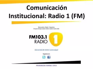 comunicaci n institucional radio 1 fm