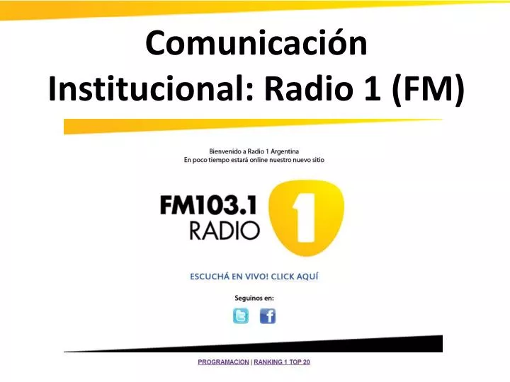 comunicaci n institucional radio 1 fm