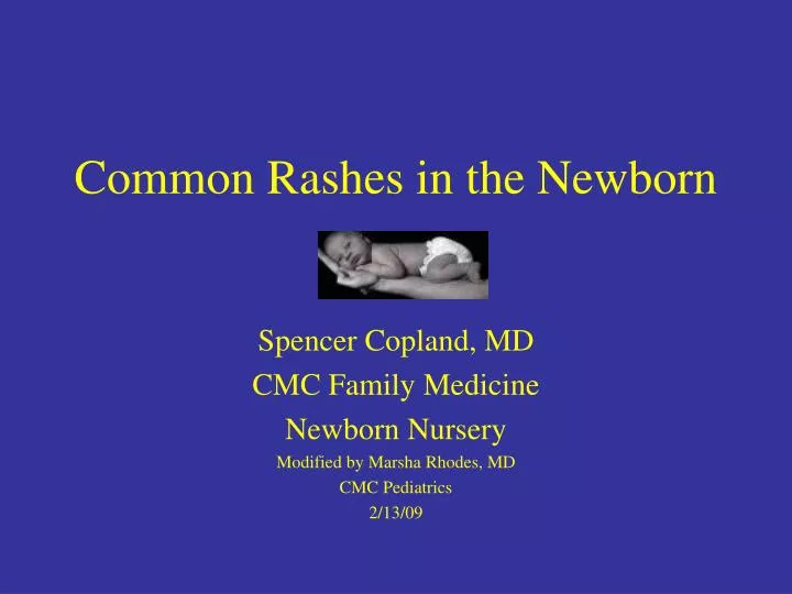 common rashes in the newborn