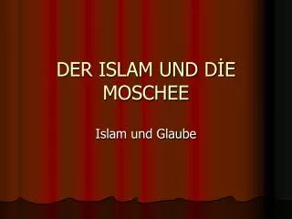 der islam und d e moschee