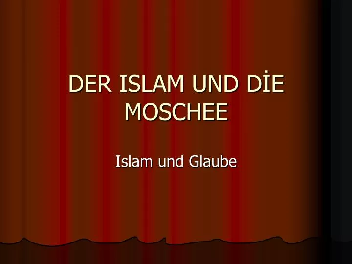 der islam und d e moschee