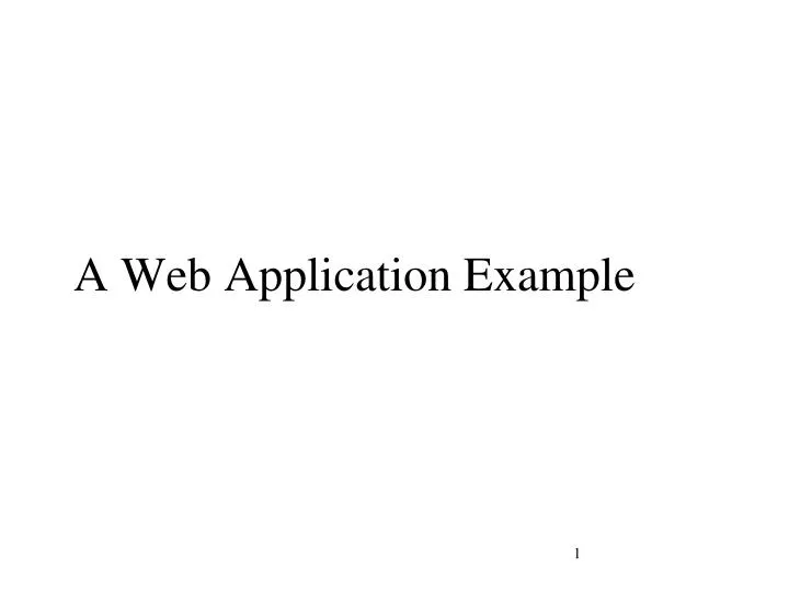 a web application example