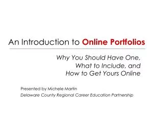 An Introduction to Online Portfolios