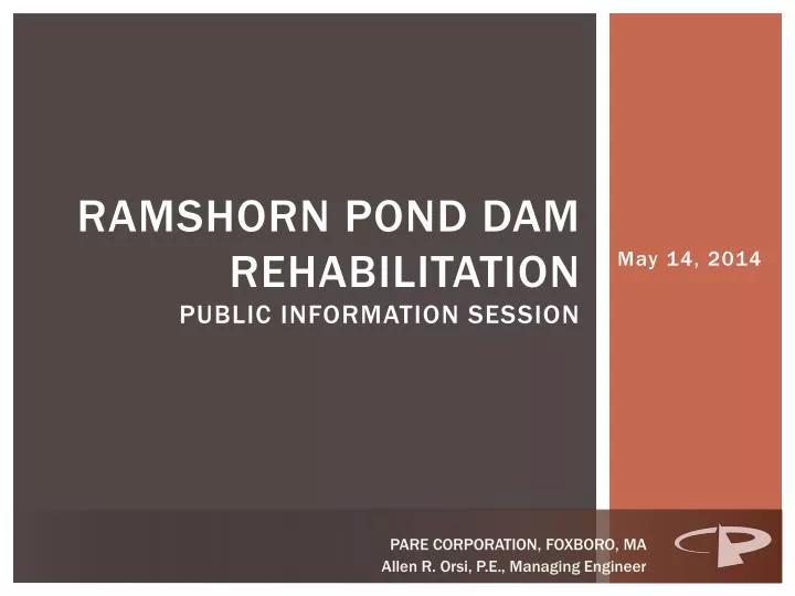 ramshorn pond dam rehabilitation public information session