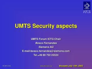 UMTS Security aspects