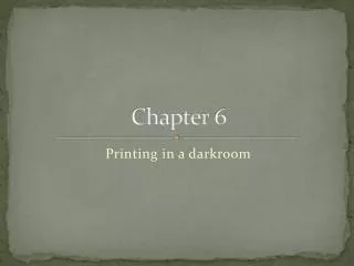 Chapter 6