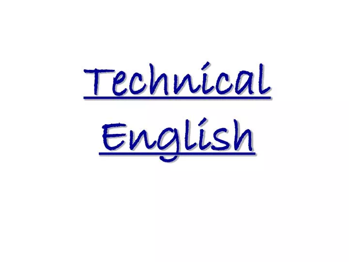technical english