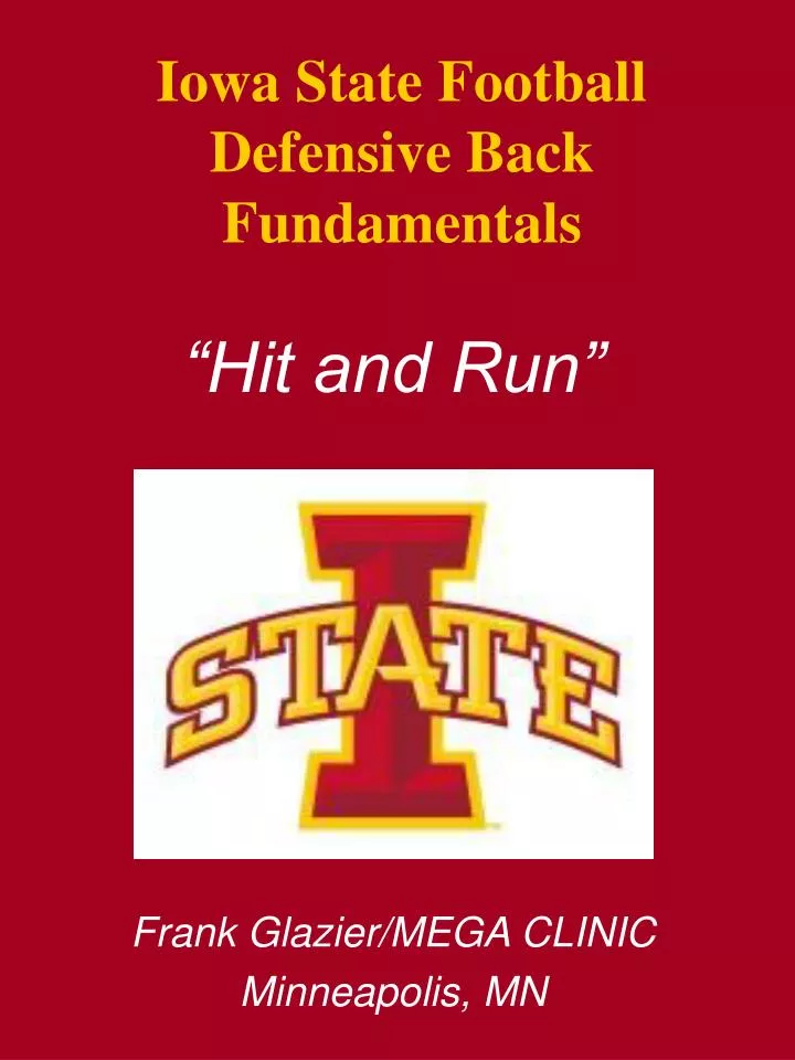 iowa state football defensive back fundamentals