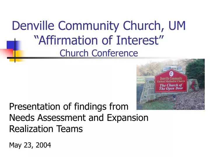 denville community church um affirmation of interest church conference