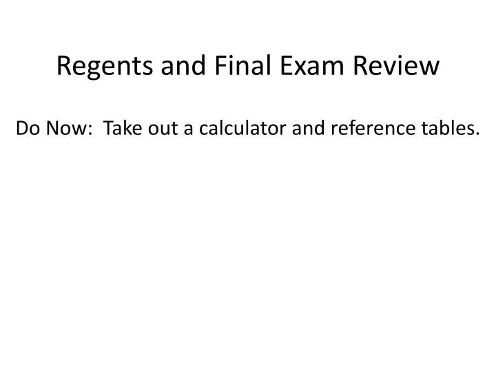 regents and final exam review