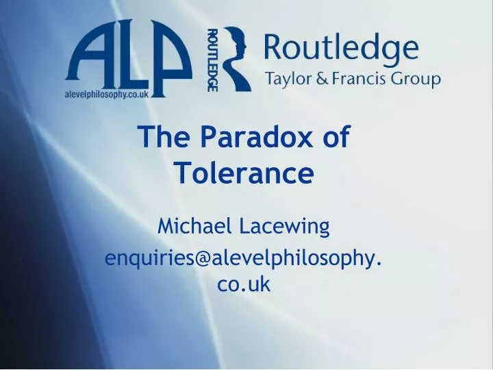 the paradox of tolerance