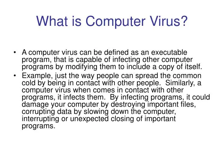 PPT What Is Computer Virus PowerPoint Presentation Free Download 