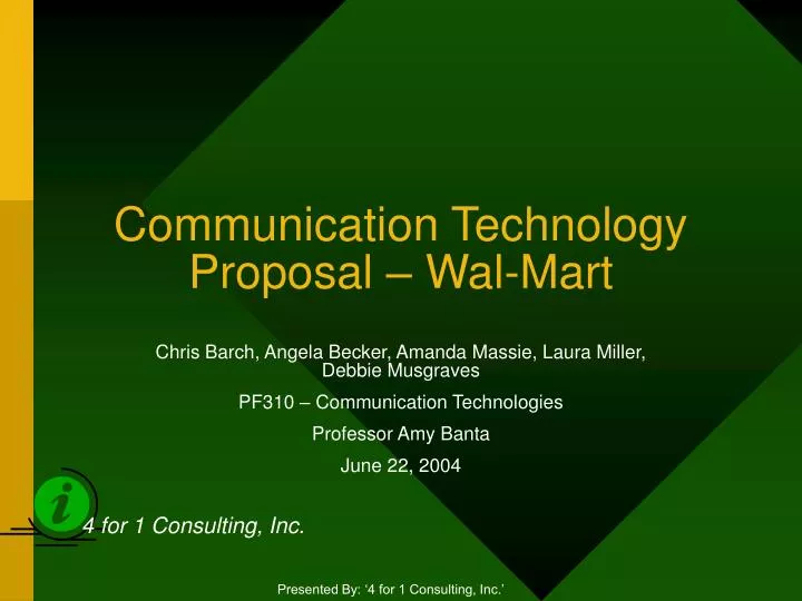 communication technology proposal wal mart