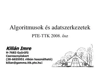 algoritmusok s adatszerkezetek