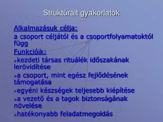 strukt r lt gyakorlatok i yalom