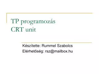 tp programoz s crt unit